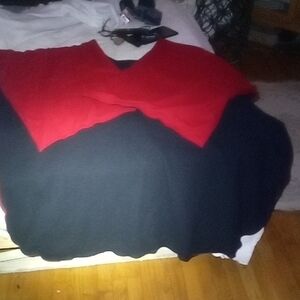 Red and Black Heavy Wood Red Riding Hood Cape